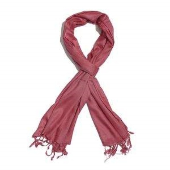 Berry Maroon Modal Maddy Weave Scarf with Fringes - Picture 1 of 4